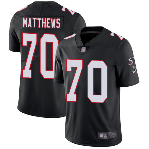 Atlanta Falcons Limited Black Men Jake Matthews Alternate Jersey NFL Football #70 Vapor Untouchable->women nfl jersey->Women Jersey